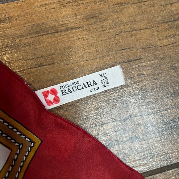 Foulards Pierre Baccara Vintage Equestrian 100% Silk Lyon Rectangular Scarf - Picture 7 of 10